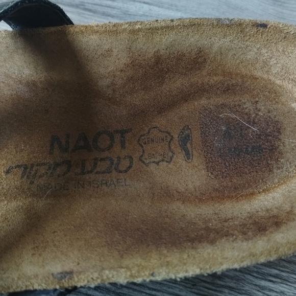 NAOT Hawaii Leather Wedge Sandals Shoes Women's Size 41 US 10 - Picture 3 of 4